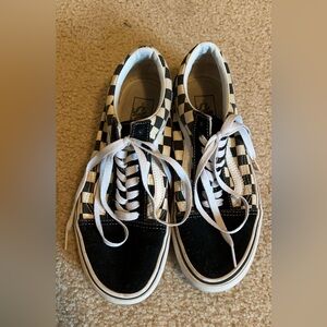 Checkered Vans. Mens 7, Womens 8.5